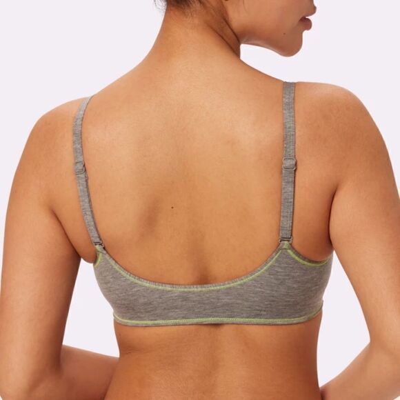 Parade Grey & Lime Green Vintage Soft Scoop Comfy Bralette - Picture 2 of 8
